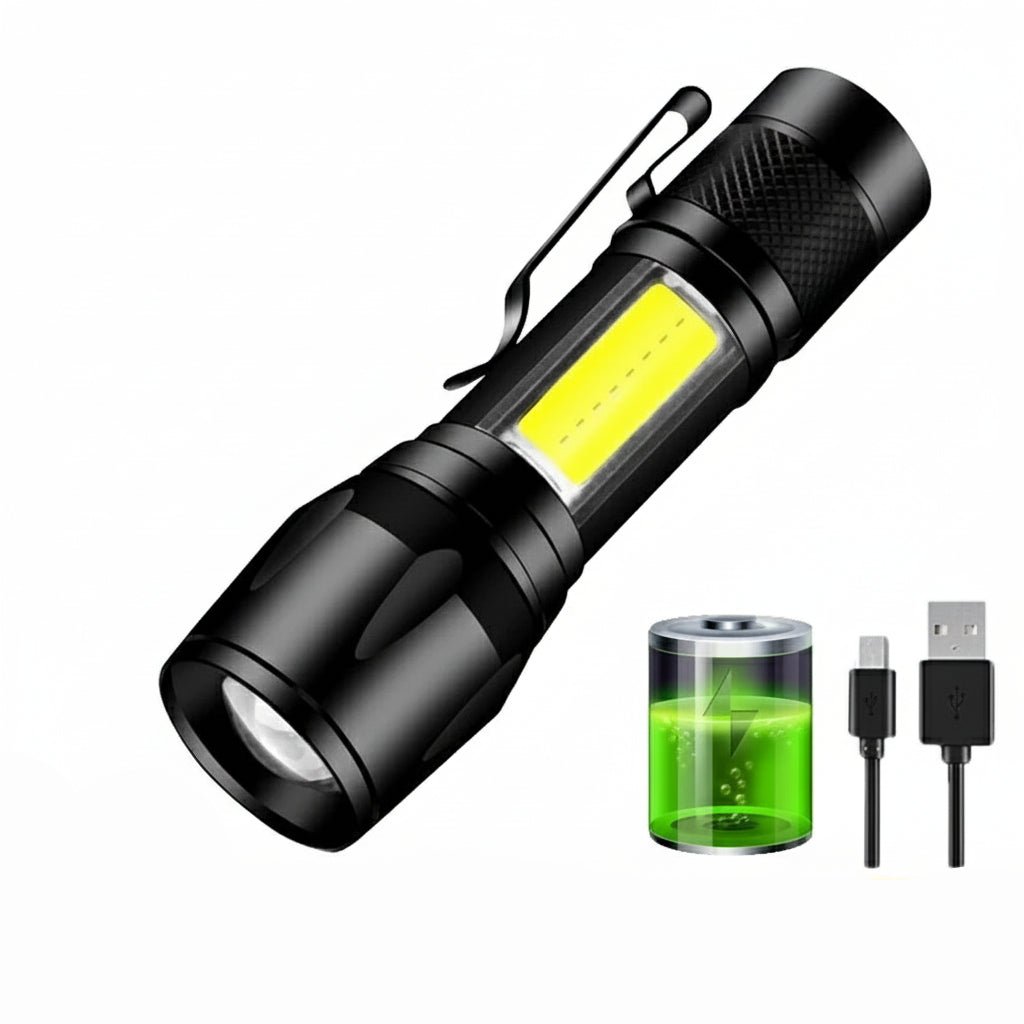 LUMENPRO – Wiederaufladbare taktische LED-Taschenlampe mit 100.000 Lumen und Zoom 1