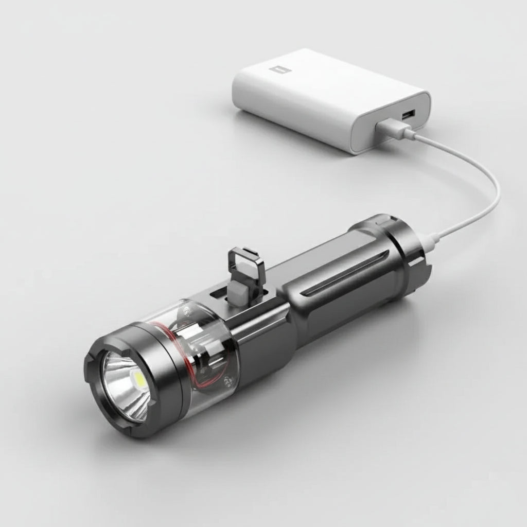 LUMENPRO – Wiederaufladbare taktische LED-Taschenlampe mit 100.000 Lumen und Zoom 3