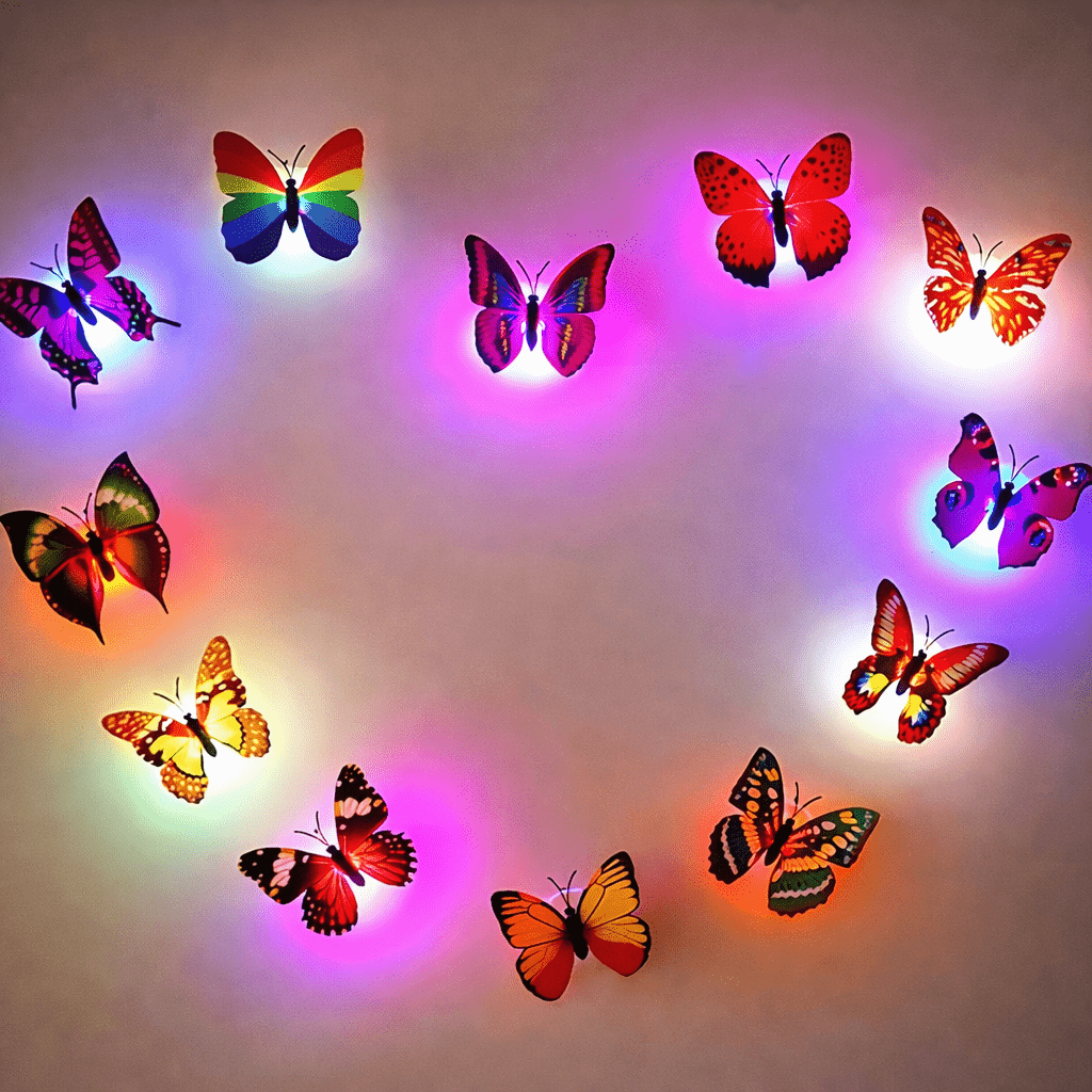 LUMIFLY – 3D-LED-Schmetterlings-Wandaufkleber für magische Nachtbeleuchtung 0