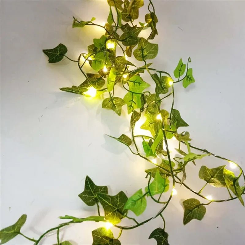 LUMIFOLIA – Elegante grüne LED-Lichterkette in Blattform (batteriebetrieben) 0