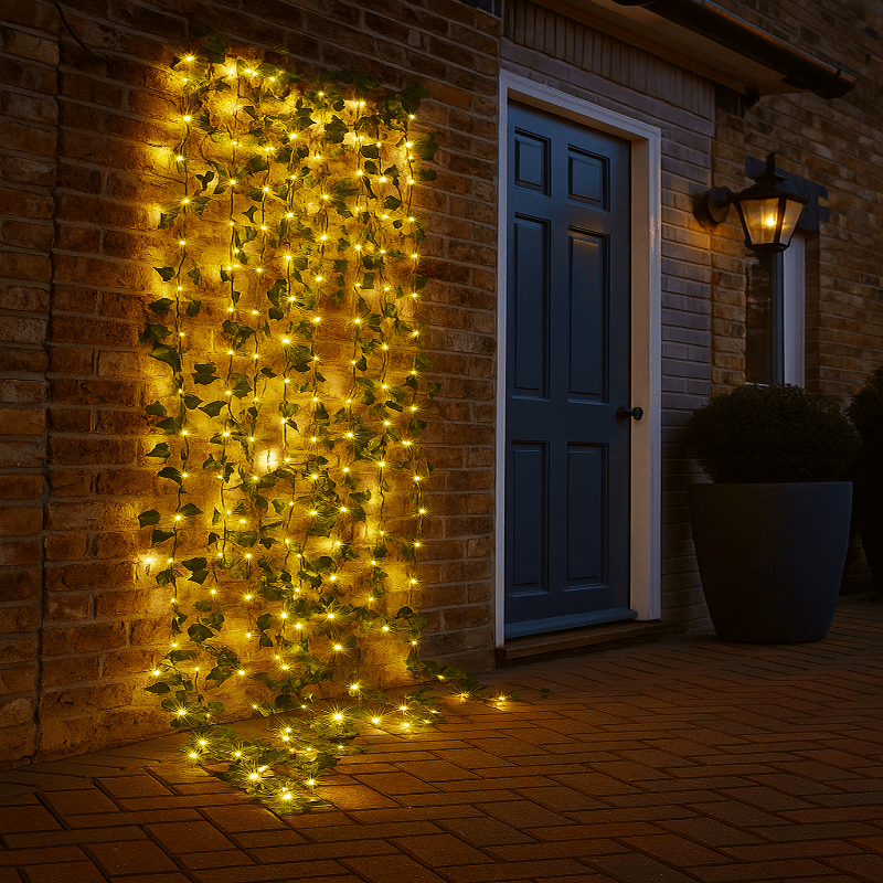 LUMIFOLIA – Elegante grüne LED-Lichterkette in Blattform (batteriebetrieben) 1