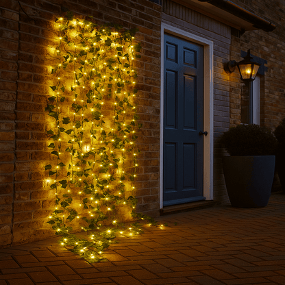 LUMIFOLIA – Elegante grüne LED-Lichterkette in Blattform (batteriebetrieben) 1