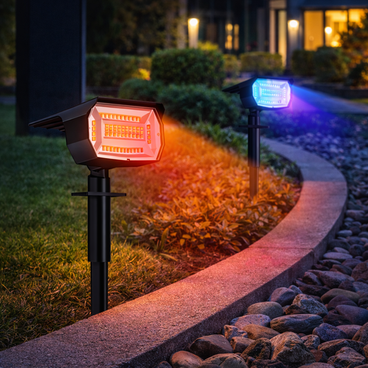 LUMISCAPE – Solarbetriebene Landschaftsstrahler mit einstellbarer Helligkeit 0