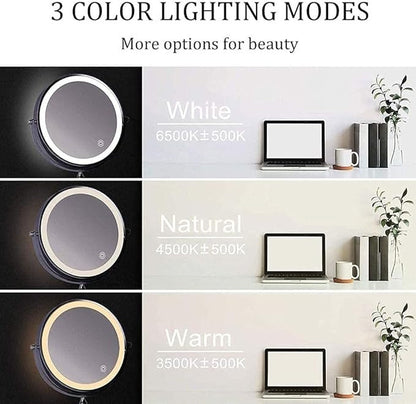LUMIVIEW – Wiederaufladbarer LED-Vergrößerungsspiegel mit Touch-Steuerung 4