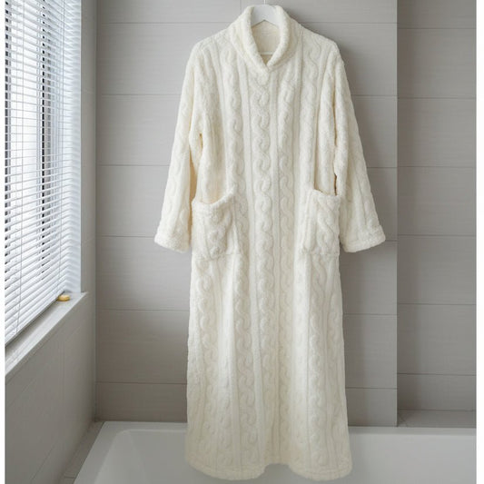 LUNAWARM – Gemütliches Nachthemd aus Baumwollflanell für elegante Winter-Schlafbekleidung 0