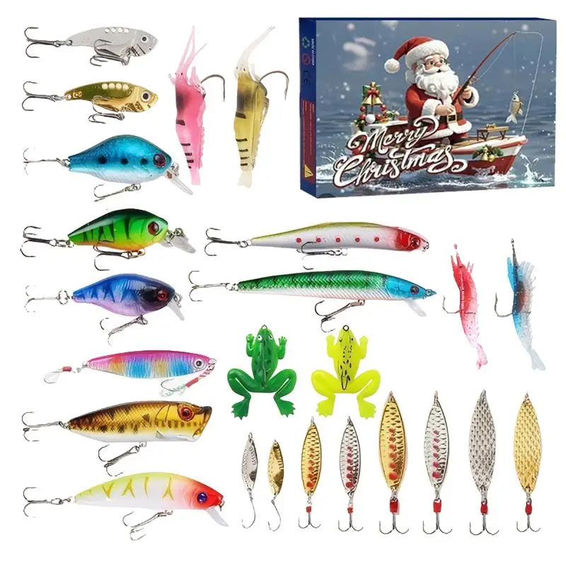 HookQuest Advent Calendar 2025 – 24 High-Quality Fishing Lures for Freshwater & Saltwater