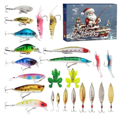 HookQuest Advent Calendar 2025 – 24 High-Quality Fishing Lures for Freshwater & Saltwater