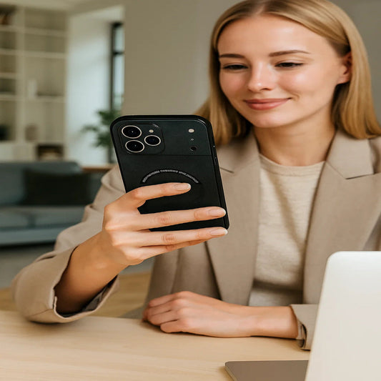 LUXEGUARD – Premium-Leder-Telefonhülle mit MagSafe für das iPhone 1
