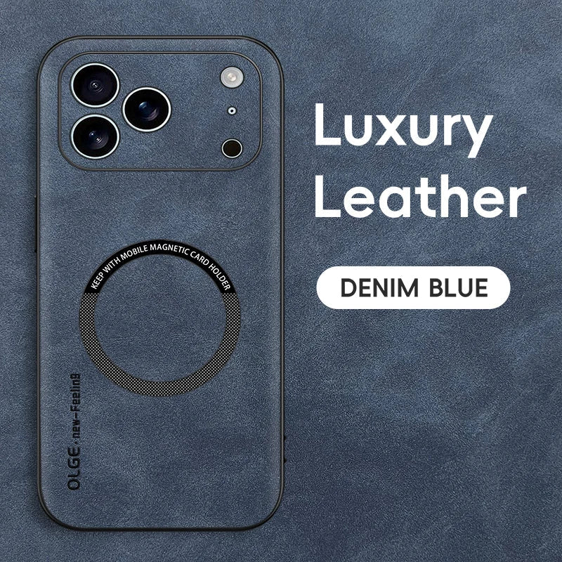 LUXEGUARD – Premium-Leder-Telefonhülle mit MagSafe für das iPhone 10