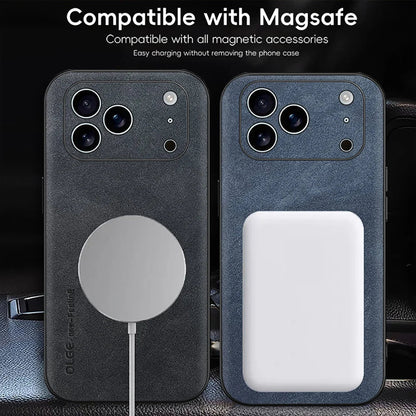 LUXEGUARD – Premium-Leder-Telefonhülle mit MagSafe für das iPhone 5