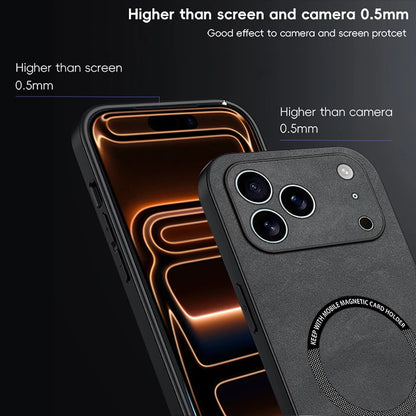 LUXEGUARD – Premium-Leder-Telefonhülle mit MagSafe für das iPhone 8