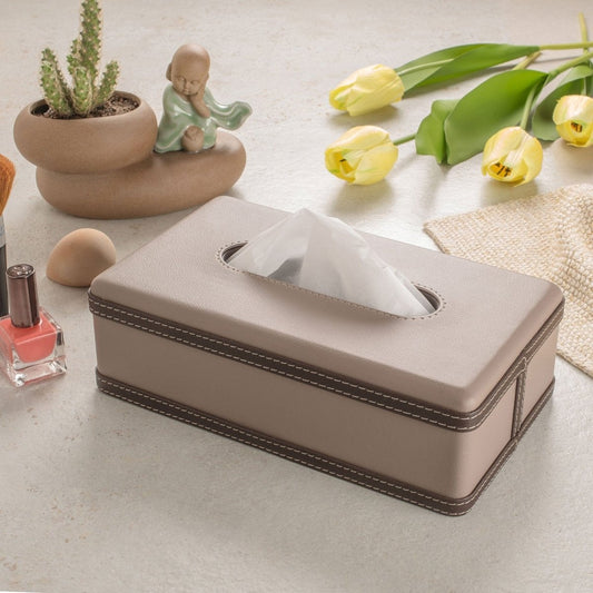 LUXETISSUE – Handgefertigte Taschentuchbox aus Kunstleder für stilvolle Organisation 0