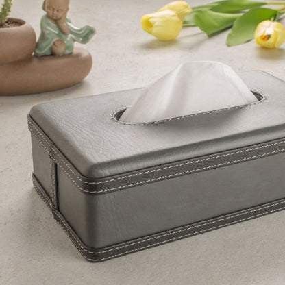 LUXETISSUE – Handgefertigte Taschentuchbox aus Kunstleder für stilvolle Organisation 11