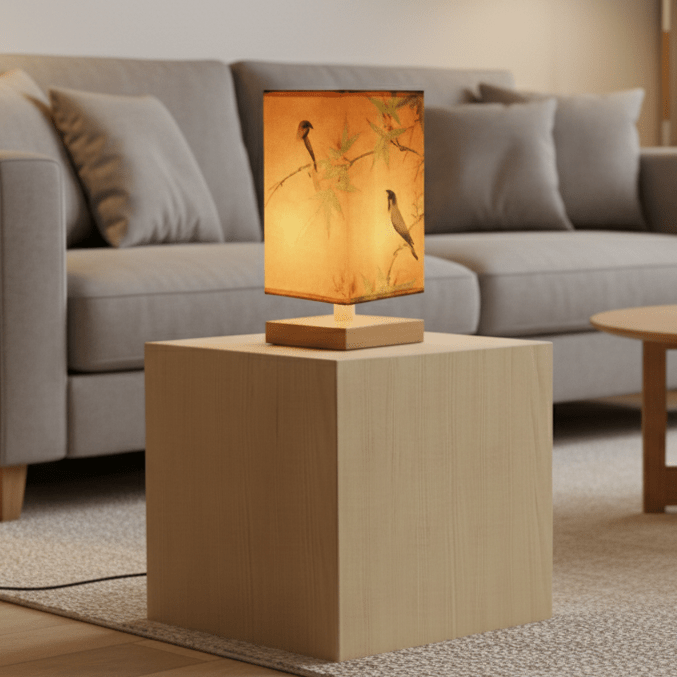 FABWOOD – Moderne lamp van hout en stof
