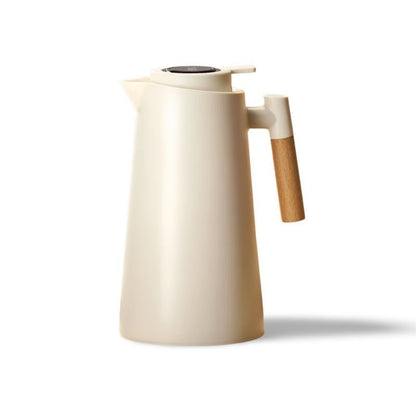 Lattea – Thermoskanne mit Temperaturanzeige, auslaufsicherem Design und Holzgriff 5