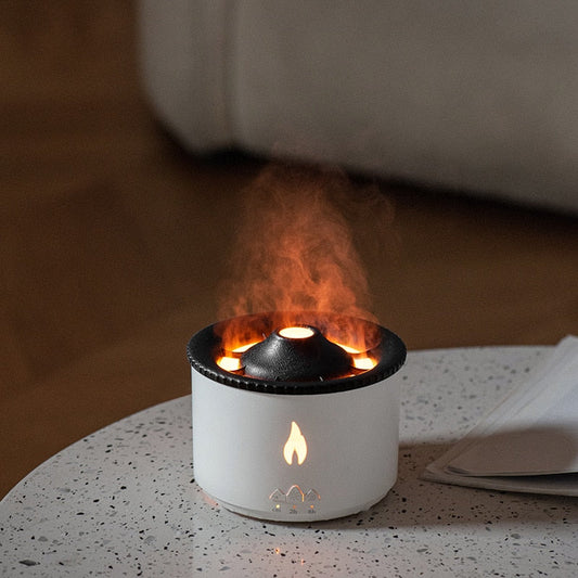 LavaMist Flammenbefeuchter | Aromatherapie-Diffusor & Nachtlampe | Realistischer Feuereffekt | Luftreiniger für Zuhause 0