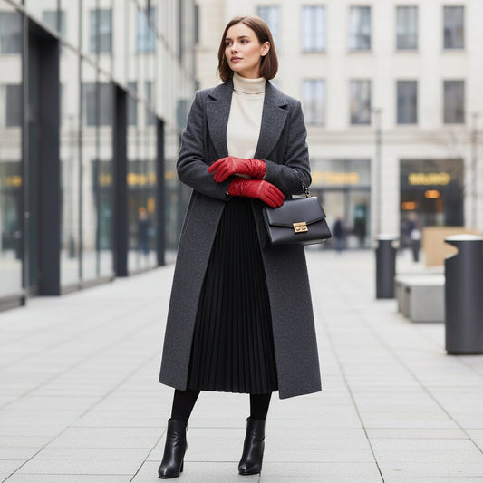 LUXLEATHER – Guantes de cuero para mujer forrados para invierno
