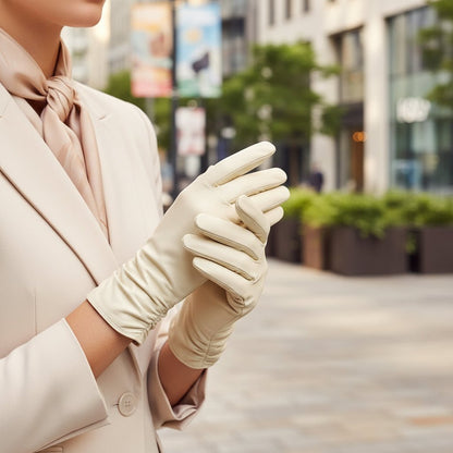 Lederhandschuhe Damen Gefüttert - Klassische Winterhandschuhe Aus Echtleder 8