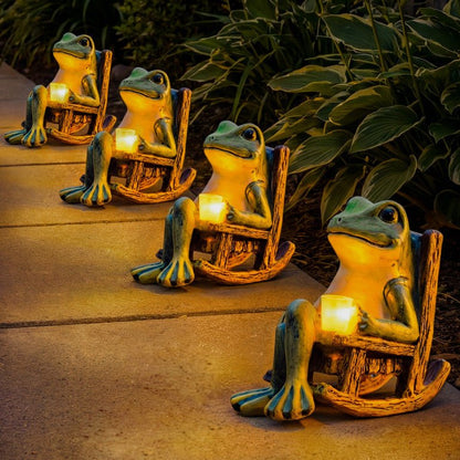 Leuchtender Gartenfrosch Solar - Automatische Gartenbeleuchtung für Gemütliche Atmosphäre 2