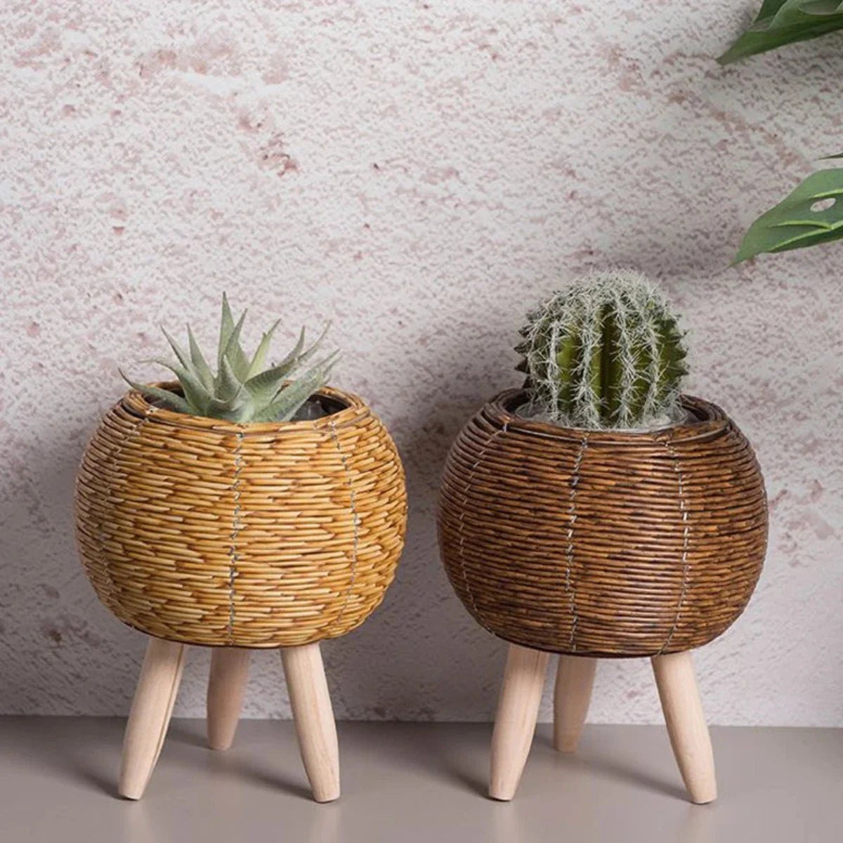 Liora Puck - Naturfarbener Pflanztopf Aus Kunststoff Für Innen & Außen 1