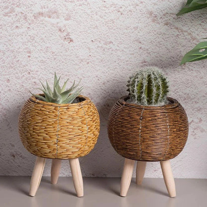 Liora Puck - Naturfarbener Pflanztopf Aus Kunststoff Für Innen & Außen 1