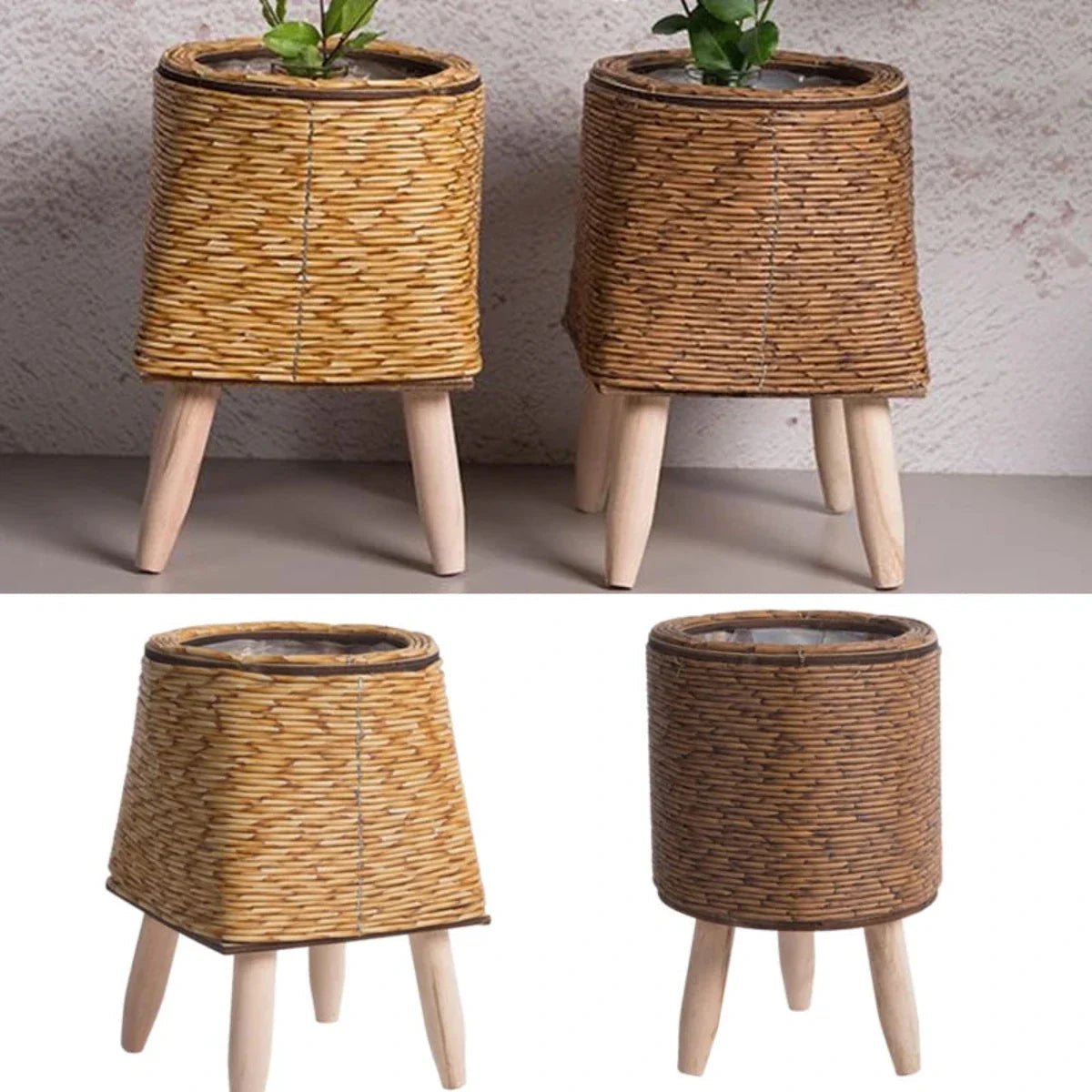 Liora Puck - Naturfarbener Pflanztopf Aus Kunststoff Für Innen & Außen 4