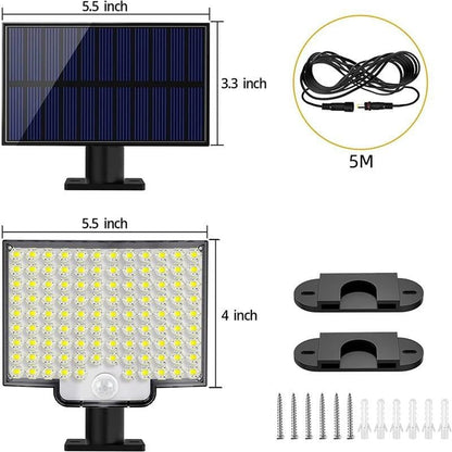Solaréon Außen-Sicherheitsleuchte | Wasserdichte Solar-Wandleuchte mit Bewegungsmelder