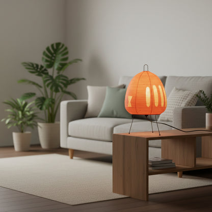 Lumirice - Elegante Tischlampe Aus Reispapier Im Japanischen Design, LED Tischleuchte Für Sanfte Beleuchtung 6