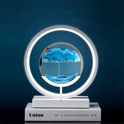 SANDFLOW – 3D LED Sand Art Table Lamp with USB Charging for Relaxing Ambiance