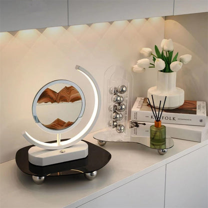 SANDFLOW – 3D LED Sand Art Table Lamp with USB Charging for Relaxing Ambiance