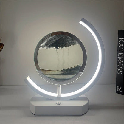 SANDFLOW – 3D LED Sand Art Table Lamp with USB Charging for Relaxing Ambiance