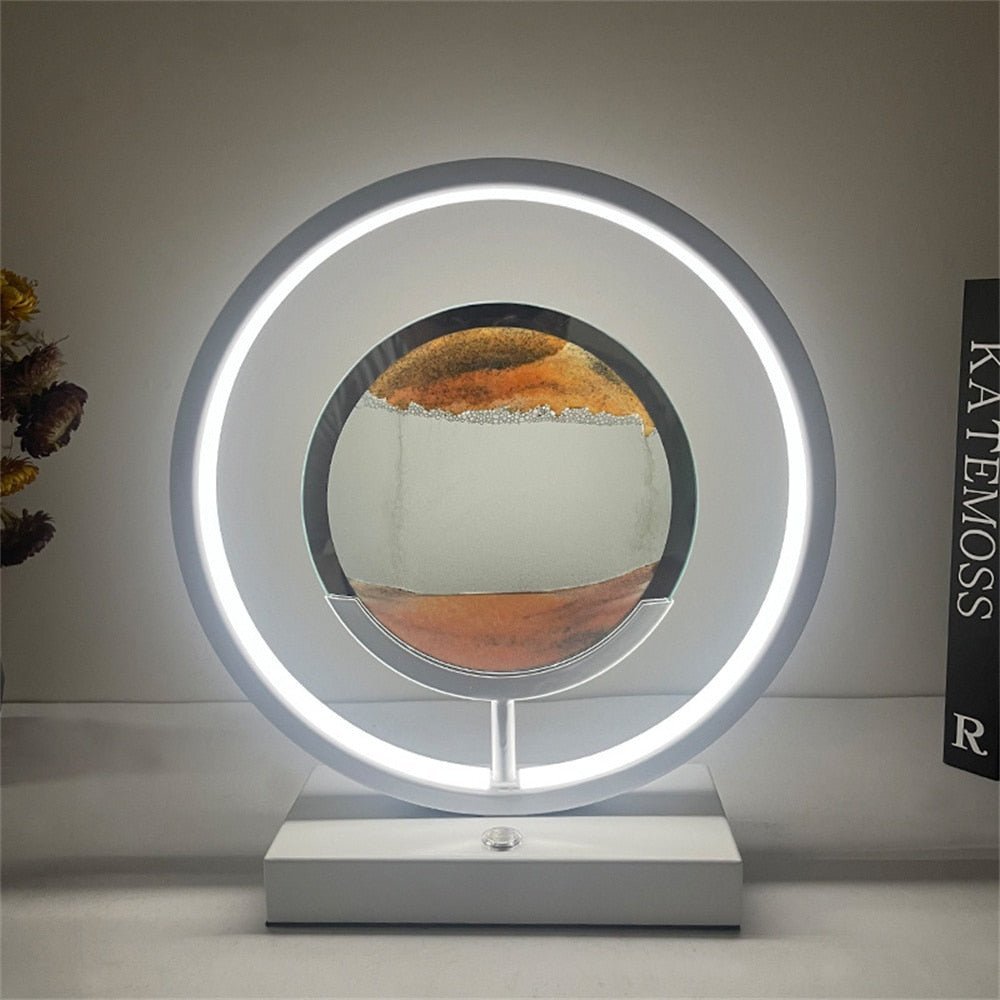 SANDFLOW – 3D LED Sand Art Table Lamp with USB Charging for Relaxing Ambiance