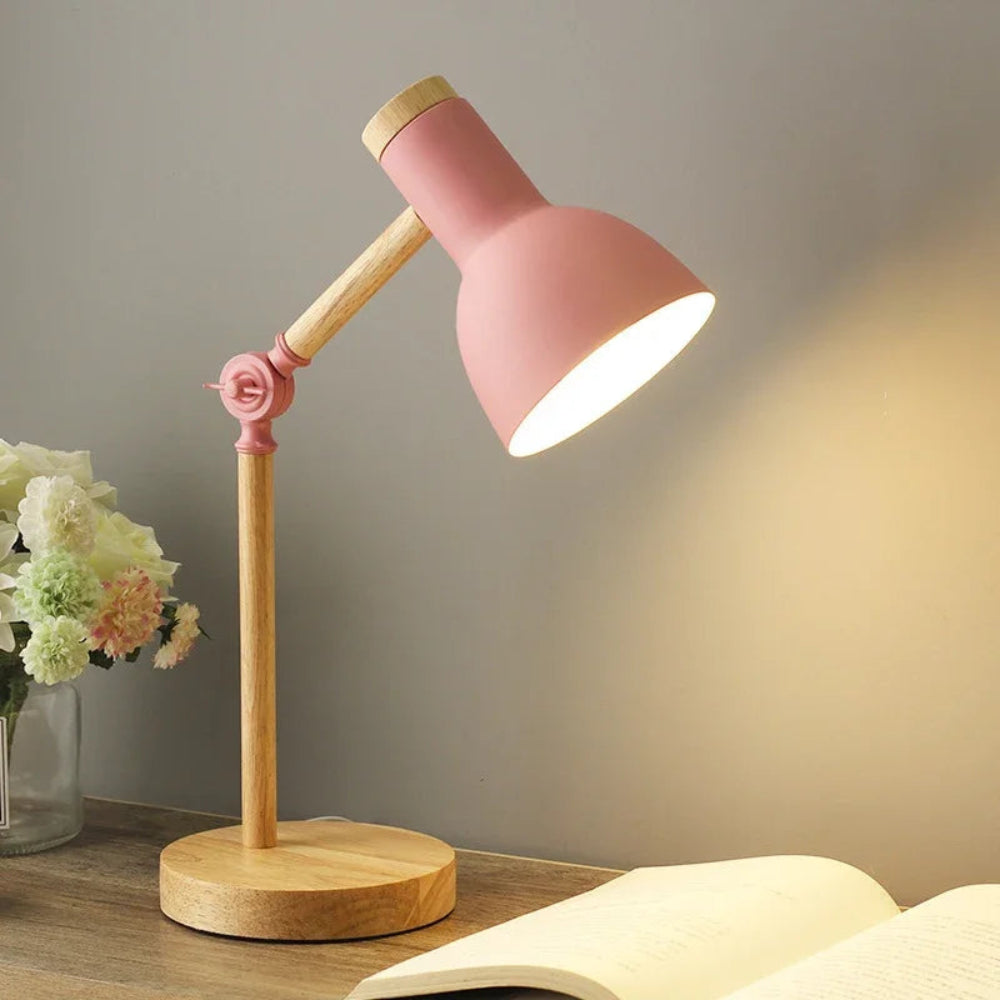 LUMOWOOD Desk Lamp - Adjustable wooden table lamp in Scandinavian style for stylish lighting