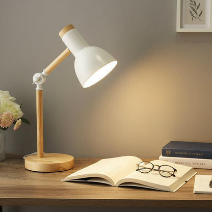 LUMOWOOD Desk Lamp – Verstellbare Holz-Tischlampe im skandinavischen Stil für stilvolle Beleuchtung