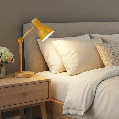 LUMOWOOD Desk Lamp – Verstellbare Holz-Tischlampe im skandinavischen Stil für stilvolle Beleuchtung