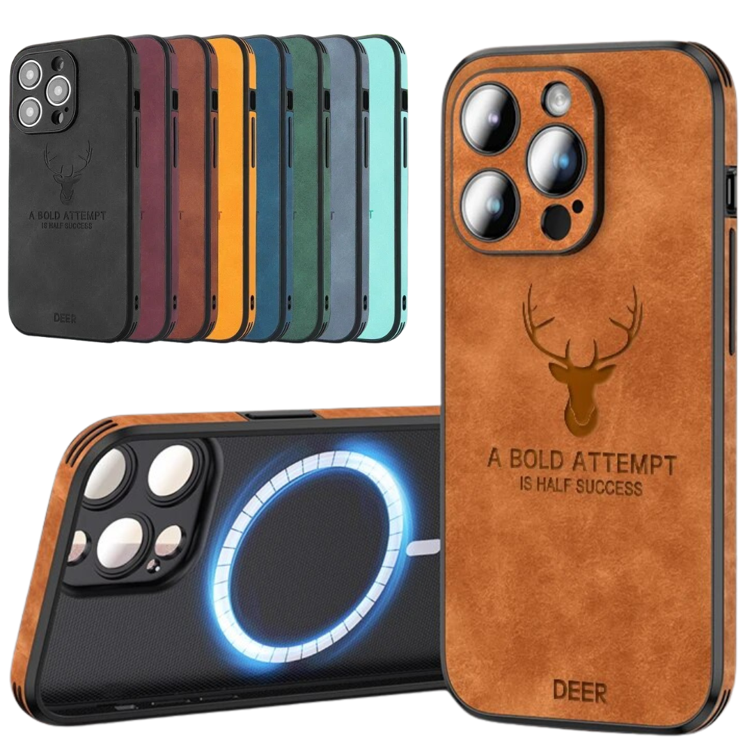 LEREN – Luxe iPhone-hoes met schokbescherming