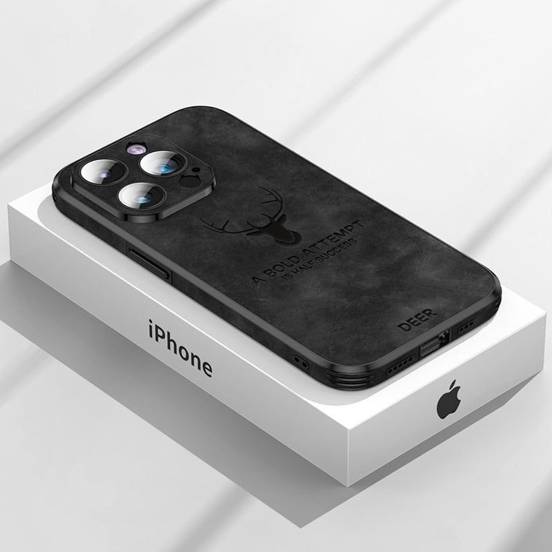 LEREN – Luxe iPhone-hoes met schokbescherming