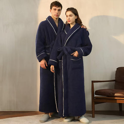 Sherpa Fleece Bathrobe – Luxurious & Unisex for Home