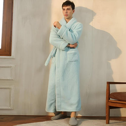 Sherpa Fleece Bathrobe – Luxurious & Unisex for Home