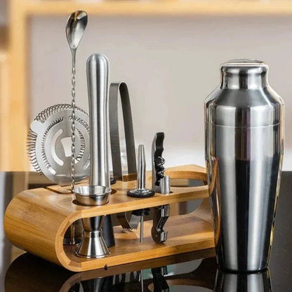 LUXMIX BARSET - Set da cocktail in acciaio inox da 10 pezzi per bevande di classe