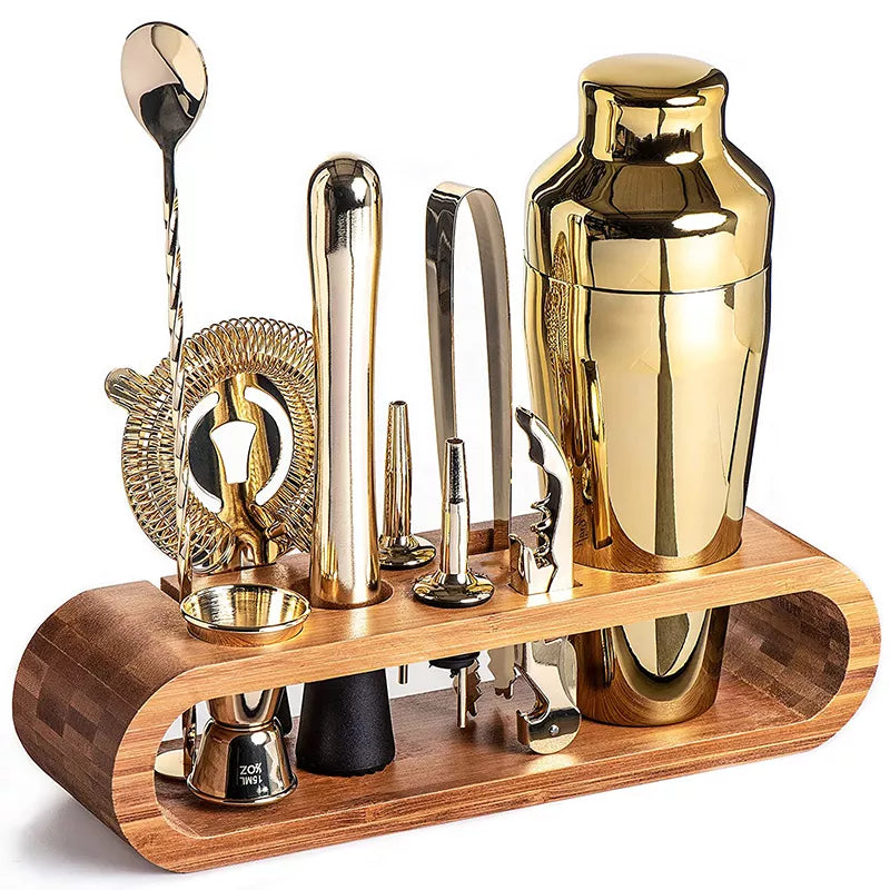 LUXMIX BARSET - Set da cocktail in acciaio inox da 10 pezzi per bevande di classe