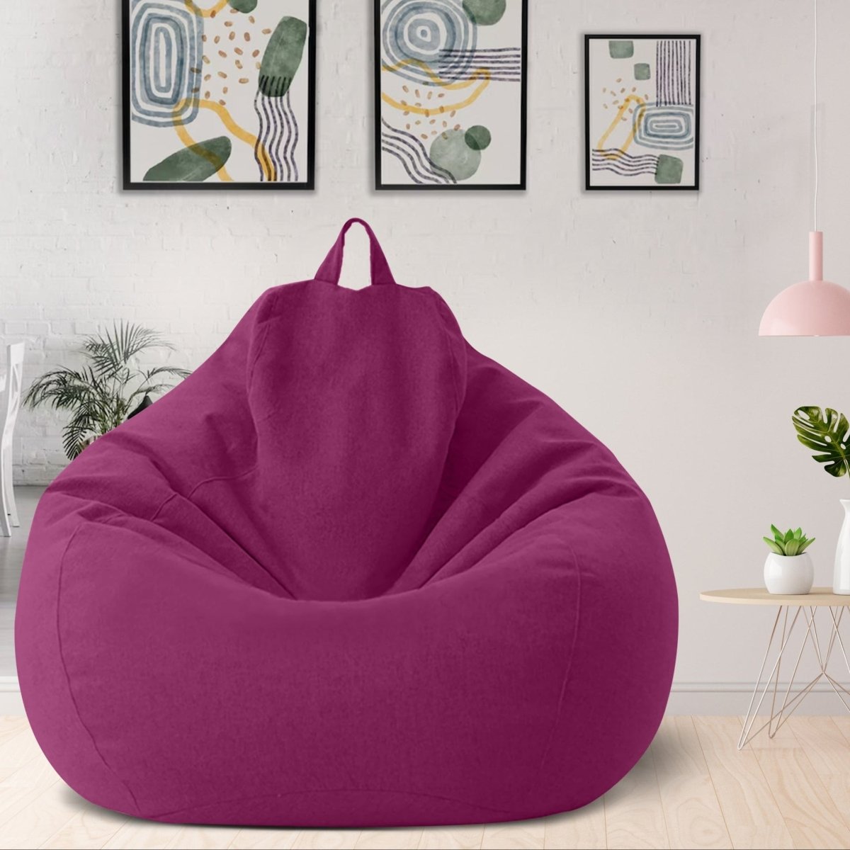 LinenLounge – Luxurious Linen Bean Bag Set with Filling