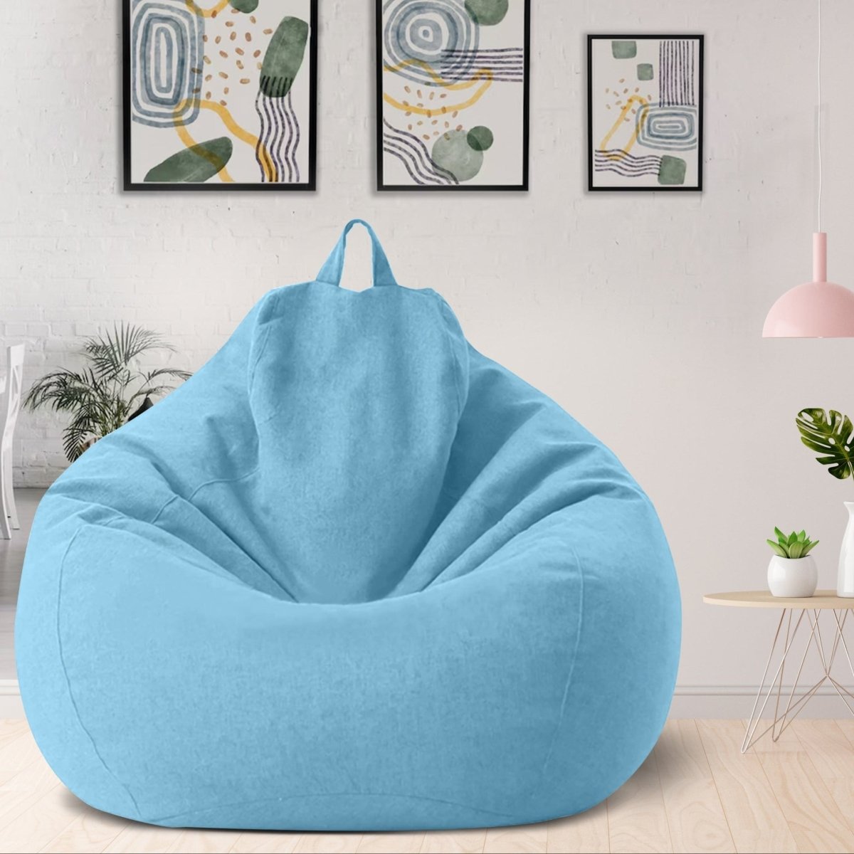 LinenLounge – Luxurious Linen Bean Bag Set with Filling
