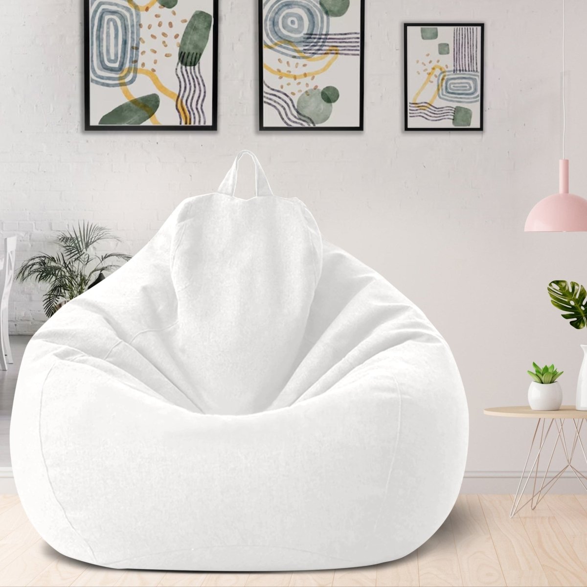 LinenLounge – Luxurious Linen Bean Bag Set with Filling
