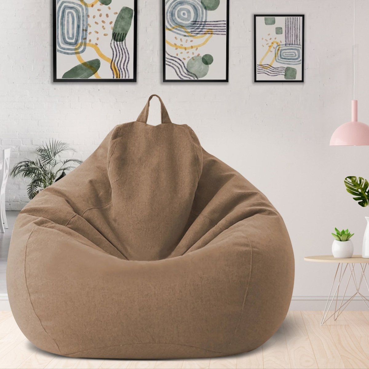 LinenLounge – Luxurious Linen Bean Bag Set with Filling