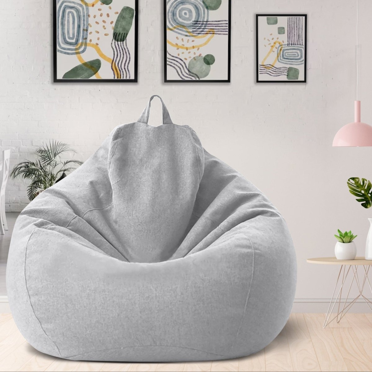 LinenLounge – Luxurious Linen Bean Bag Set with Filling