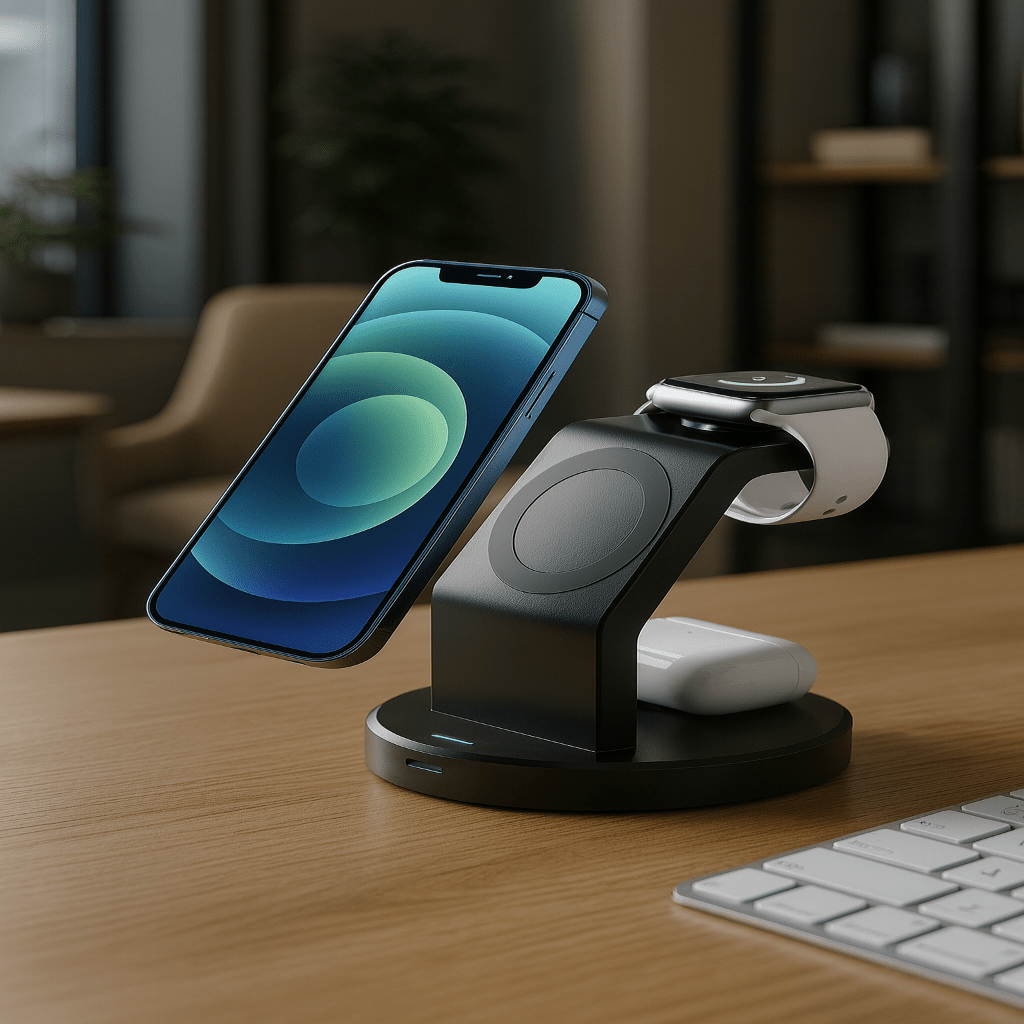 MAGNIDOCK – 3-in-1 Magnetischer kabelloser Ladeständer für Apple 1