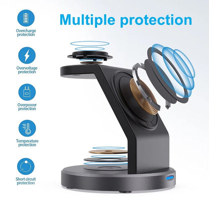 MAGNIDOCK – 3-in-1 Magnetischer kabelloser Ladeständer für Apple 6