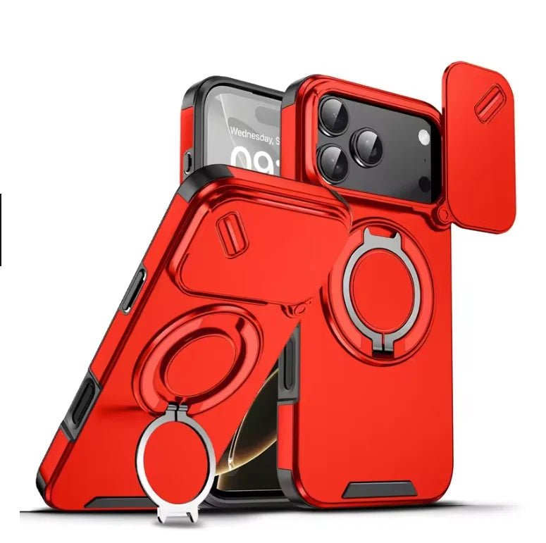 MAGSHIELD – Armor Stoßfestes Magnetgehäuse mit 360°-Ringständer für iPhone 17 5