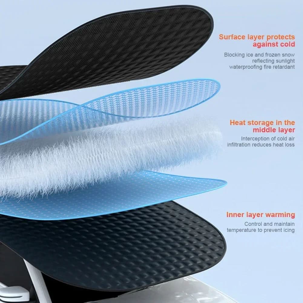 MAGTHOR – Verdickte magnetische Windschutzscheibenabdeckung für Frost und Sonne 3